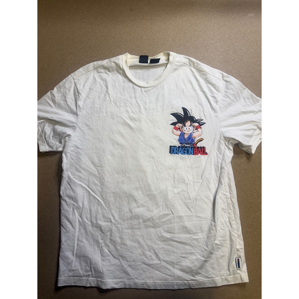 Bershka Dragon Ball Kid Goku Shenron Graphic T-Shirt White Mens Large Anime Y2k - Picture 6 of 7